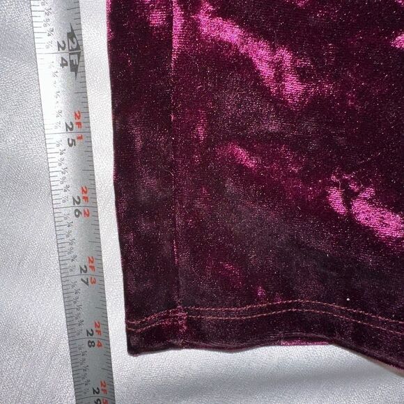 Fashion Nova Burgundy Medium Velvet Pant Set - Picture 8 of 12